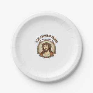 Jesus Crown Of Thorns Botanical Jesus Crown Thorns Paper Plate