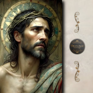 Jesus Crown of Thorns Decoupage Tissue Paper