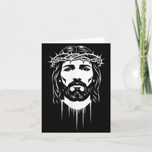 Jesus Crown Thorns Portrait Faith Card