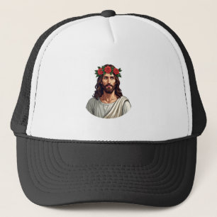 Jesus Crowned Rose Vintage Engraving Shirt 2 Trucker Hat