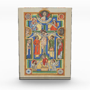 Jesus Crucified Mediaeval illumination Photo Block