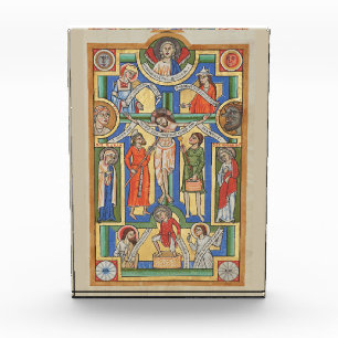 Jesus Crucified Mediaeval illumination Photo Block