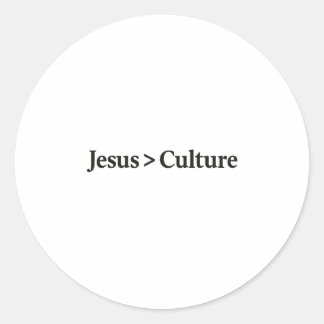 Jesus > Culture Sticker. Classic Round Sticker