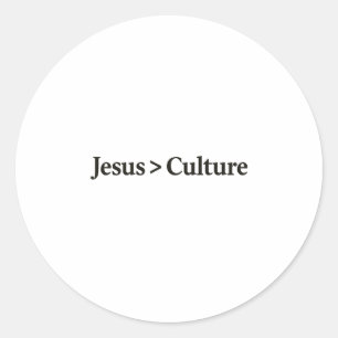 Jesus > Culture Tee – Bold Faith. Simple Truth. Classic Round Sticker