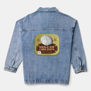 Jesus Cures Pill - Christian Religious Faith God Denim Jacket