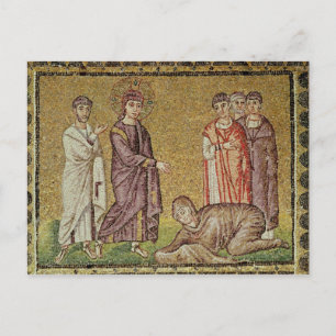 Jesus Cures the Woman who Bleeds Postcard
