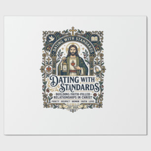 Jesus Dating Christian Relationship Humour Shirt F Wrapping Paper