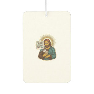 Jesus Dead Phone No Music Heavy Lift Gym Humor_1 Car Air Freshener