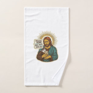 Jesus Dead Phone No Music Heavy Lift Gym Humor_1 Hand Towel