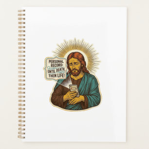 Jesus Dead Phone No Music Heavy Lift Gym Humor_1 Planner