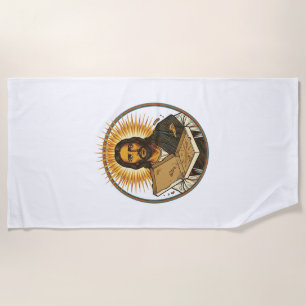 Jesus Deceived By Empty Pizza Box Party Food Humou Beach Towel
