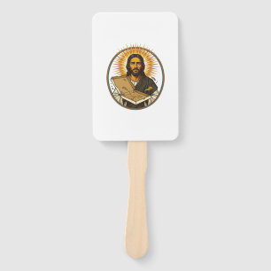 Jesus Deceived By Empty Pizza Box Party Food Humou Hand Fan