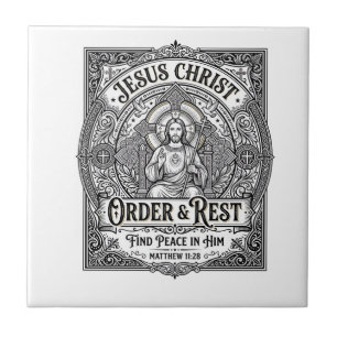 Jesus Declutter Clean Home Shirt Christian Graphic Ceramic Tile