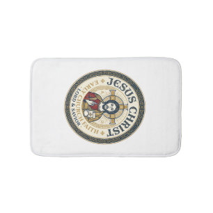 Jesus Desert Fathers Ancient Christian T-Shirt Ins Bath Mat