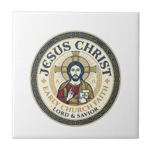 Jesus Desert Fathers Ancient Christian T-Shirt Ins Ceramic Tile