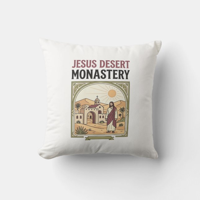 Jesus Desert Monastery Jesus Desert Monastery Chri Cushion (Front)