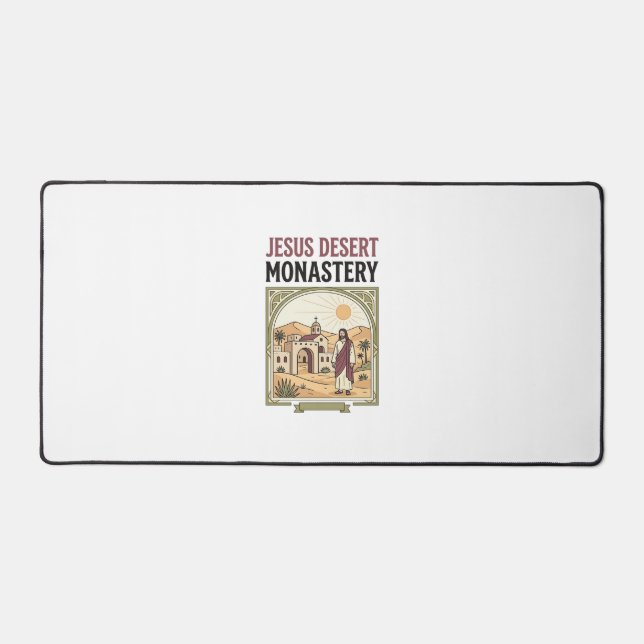 Jesus Desert Monastery Jesus Desert Monastery Chri Desk Mat (Front)