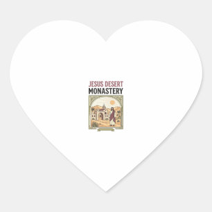 Jesus Desert Monastery Jesus Desert Monastery Chri Heart Sticker