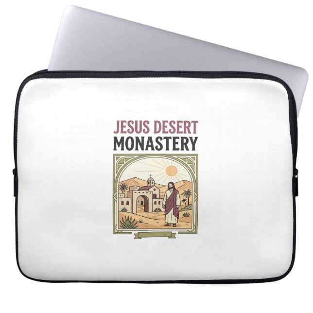 Jesus Desert Monastery Jesus Desert Monastery Chri Laptop Sleeve (Front)