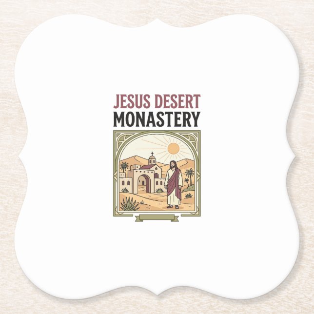 Jesus Desert Monastery Jesus Desert Monastery Chri Paper Coaster (Front)