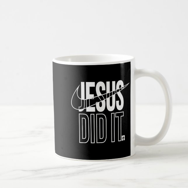 Jesus Did It He Is Risen Christian Religious Cross Coffee Mug (Right)
