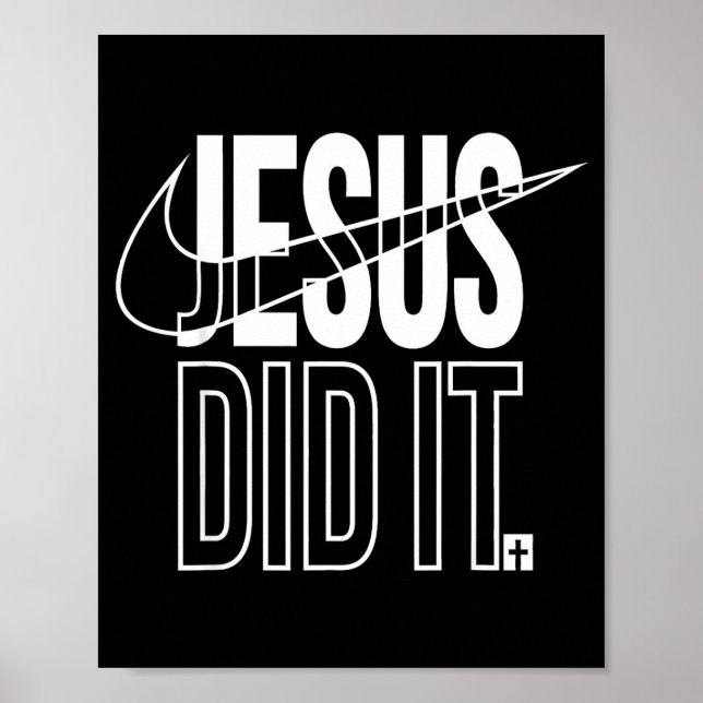 Jesus Did It He Is Risen Christian Religious Cross Poster (Front)