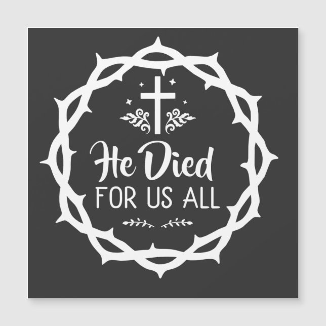 Jesus died for us all  (Front)