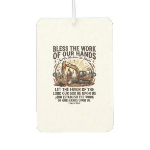 Jesus Diesel Mechanic Heavy Equipment Shirt Faith Car Air Freshener