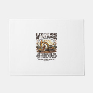 Jesus Diesel Mechanic Heavy Equipment Shirt Faith Doormat