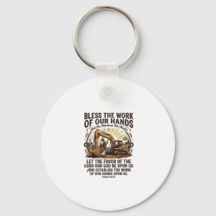 Jesus Diesel Mechanic Heavy Equipment Shirt Faith Key Ring