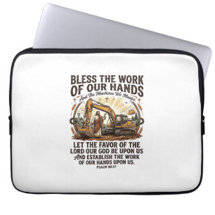 Jesus Diesel Mechanic Heavy Equipment Shirt Faith Laptop Sleeve