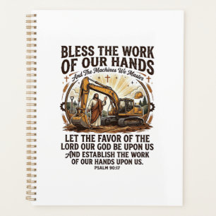 Jesus Diesel Mechanic Heavy Equipment Shirt Faith  Planner