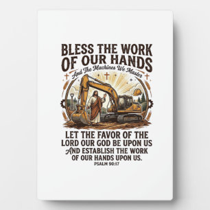 Jesus Diesel Mechanic Heavy Equipment Shirt Faith Plaque