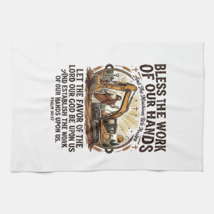 Jesus Diesel Mechanic Heavy Equipment Shirt Faith Tea Towel
