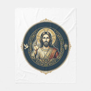 Jesus Digital Artist iPad Art T-Shirt Inspirationa Fleece Blanket