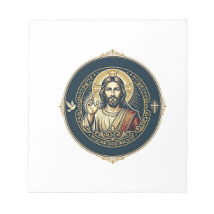Jesus Digital Artist iPad Art T-Shirt Inspirationa Notepad