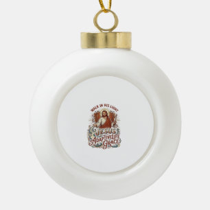 Jesus Disability Encouragement T-Shirt Inspiration Ceramic Ball Christmas Ornament