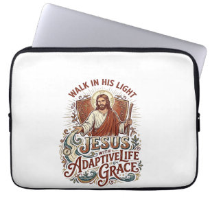 Jesus Disability Encouragement T-Shirt Inspiration Laptop Sleeve