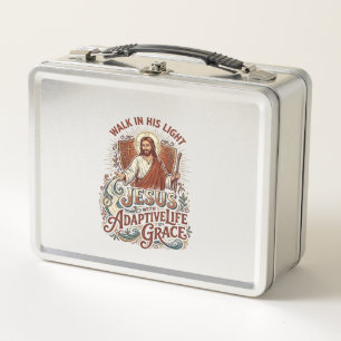 Jesus Disability Encouragement T-Shirt Inspiration Metal Lunch Box
