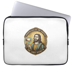 Jesus Dislike Button Social Media Hater Troll Humo Laptop Sleeve