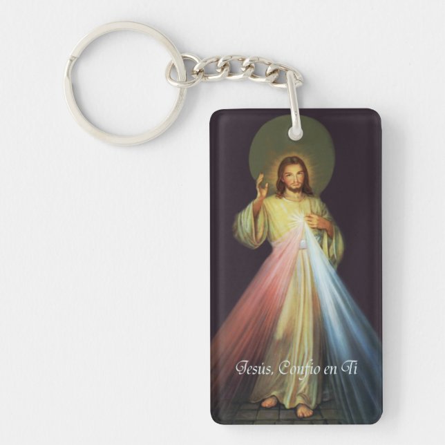 Jesus Divina Misericordia llavero Spanish Espanol Key Ring (Front)