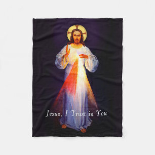 Jesus Divine Mercy Fleece Blanket