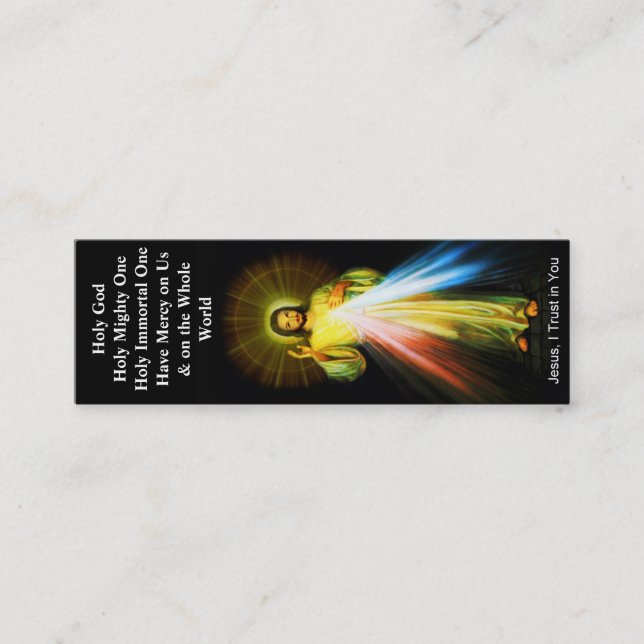 Jesus Divine Mercy - Holy God Business Card (Front)