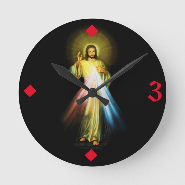 Jesus Divine Mercy Hour Clock (Front)