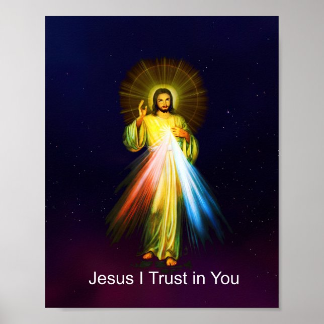 Jesus Divine Mercy I Trust in You English  Poster (Front)