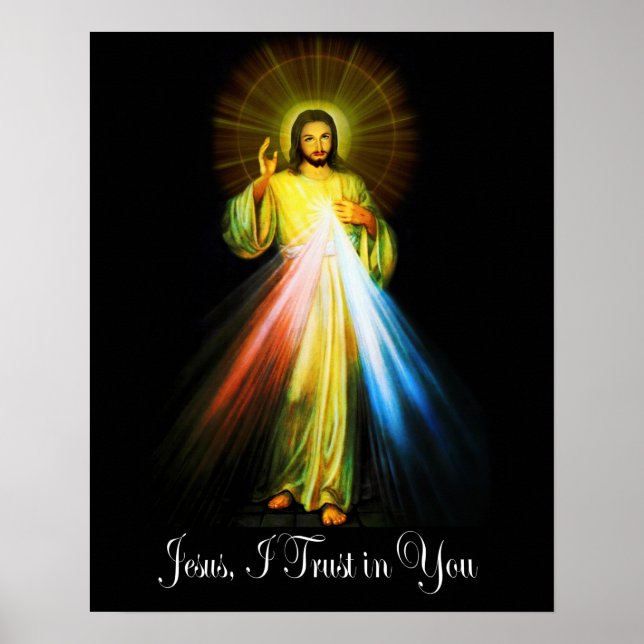 Jesus Divine Mercy Sr Faustina Poster (Front)