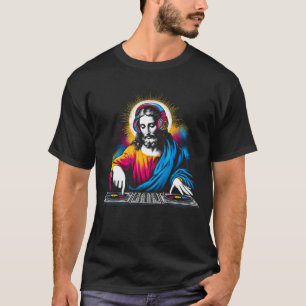 Jesus DJ DJing EDM Funky Dance Club T-Shirt