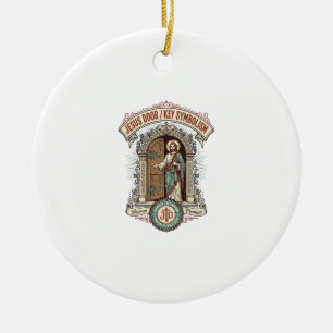 Jesus Door Key Symbolism Jesus Door Key Symbolism Ceramic Ornament