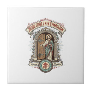 Jesus Door Key Symbolism Jesus Door Key Symbolism Ceramic Tile