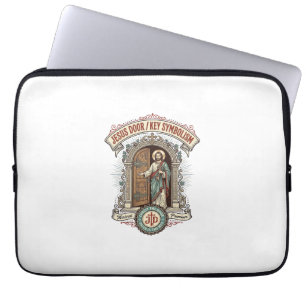Jesus Door Key Symbolism Jesus Door Key Symbolism Laptop Sleeve